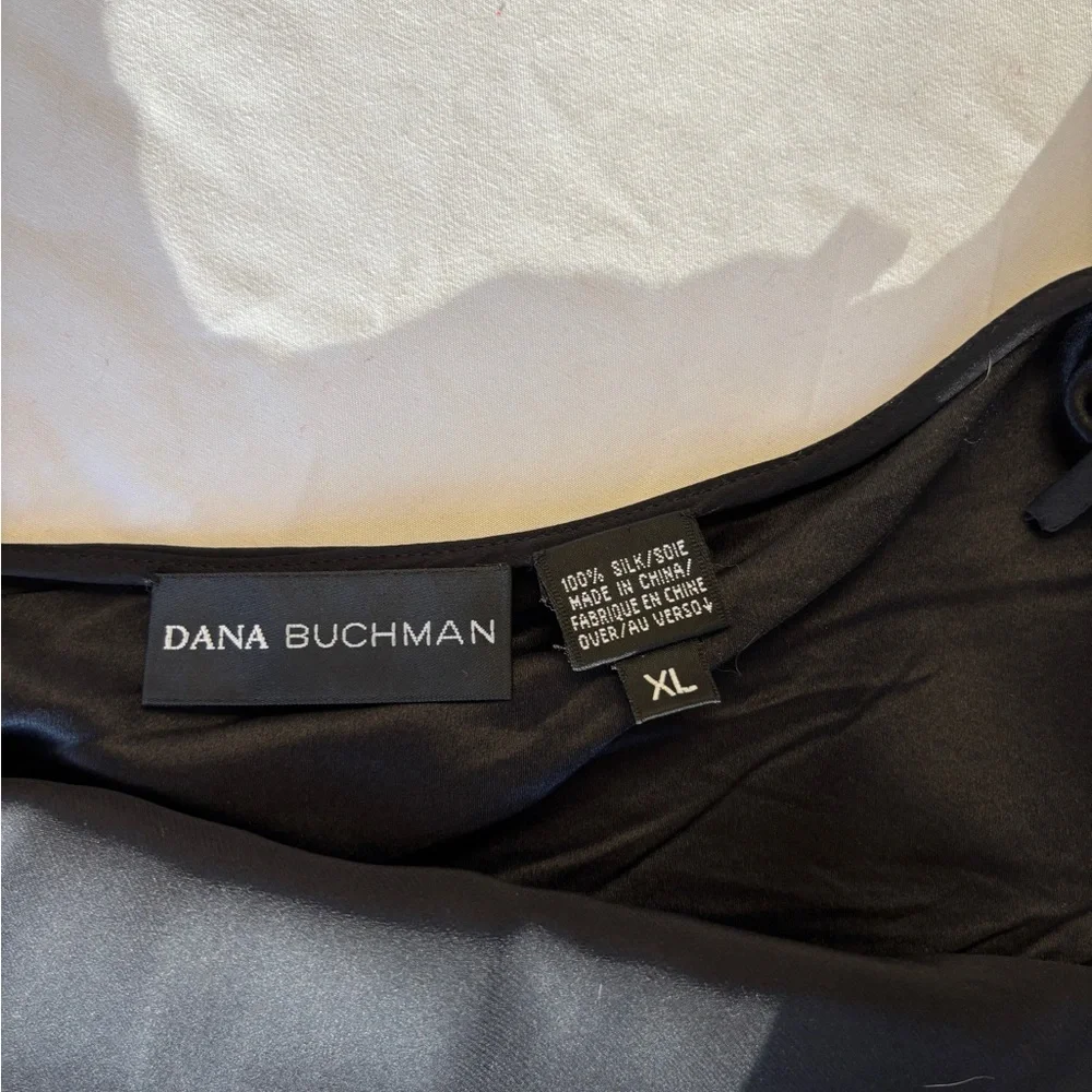 DANA BUCHMAN 100% Silk Black Camisole Women’s Size XL Style DBMUC093A Y2K - Picture 10 of 14